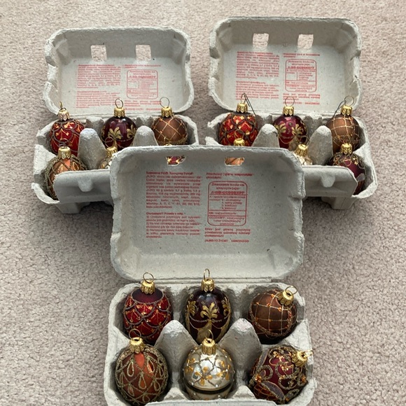 RARE Smith & Hawken Christmas Egg Ornaments - Picture 2 of 4